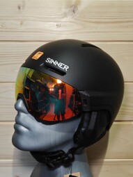 PRILBA SINNER MONTBLANC VISOR MATTE BLACK 55-58CM